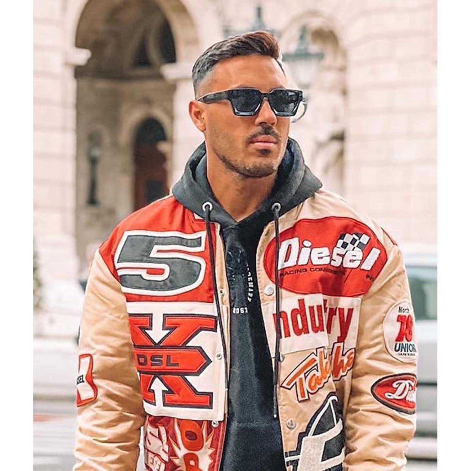 Gafas de sol cuadradas gruesas EYLRIM unisex UV400 negras