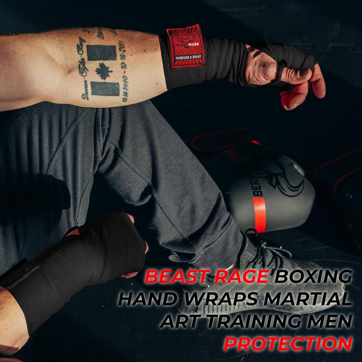 Envolturas de Mano BEAST RAGE 4.5m para Boxeo y MMA