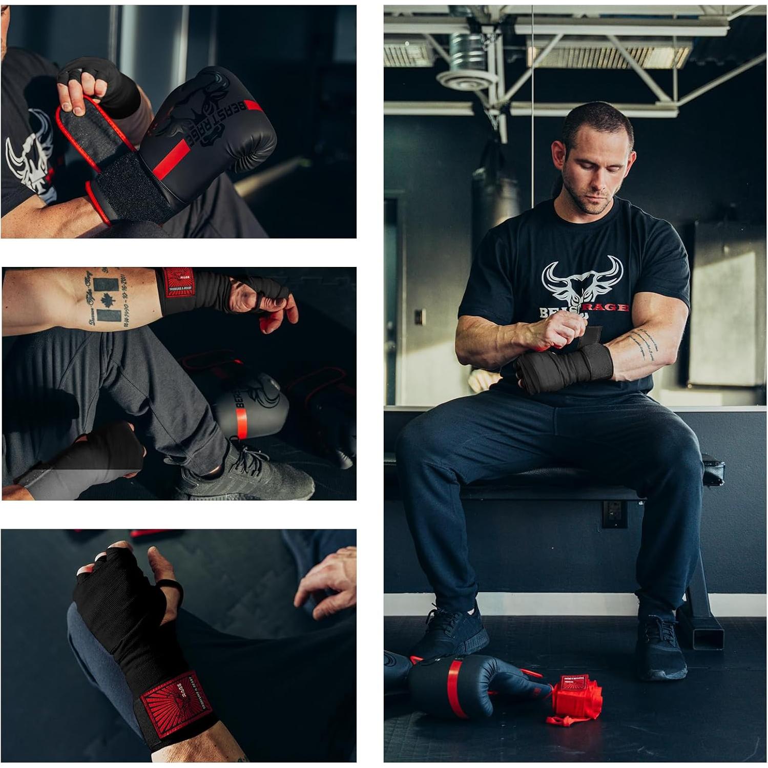 Envolturas de Mano BEAST RAGE 4.5m para Boxeo y MMA