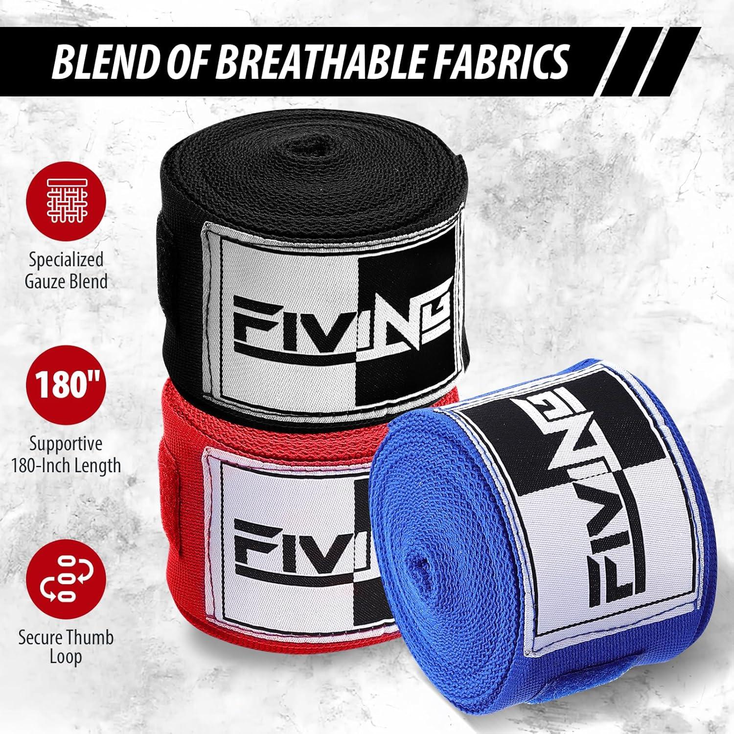 Envolturas de Mano de Boxeo FIVING 450 cm Unisex Azul