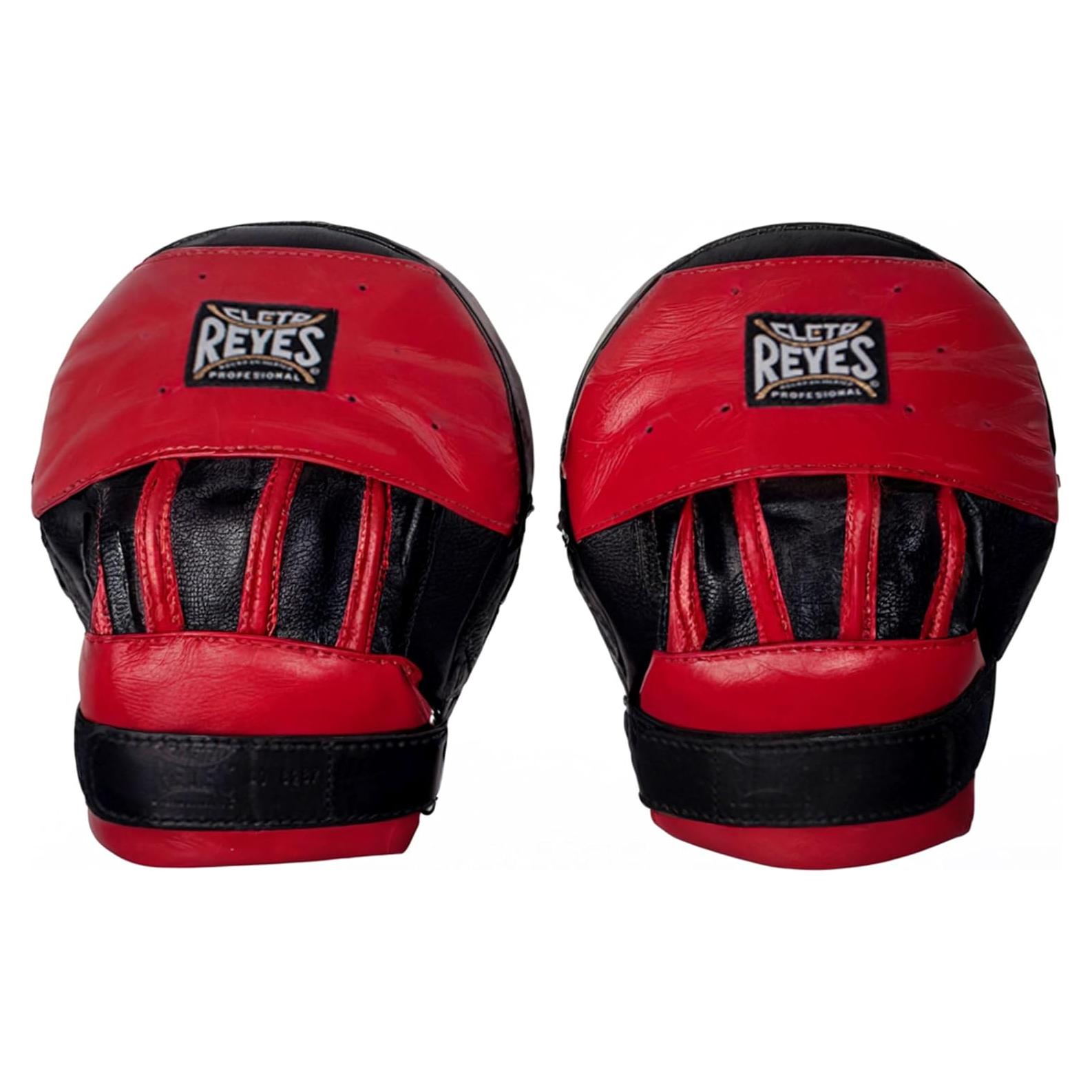Mitones de Boxeo Cleto Reyes Curvados en Cuero Rojo