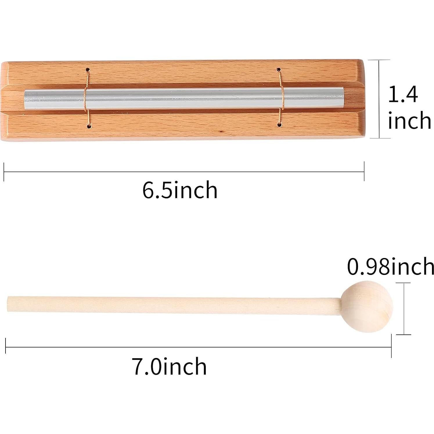 Campana de Percusión Musfunny 5-8" Aluminio y Madera para Meditación