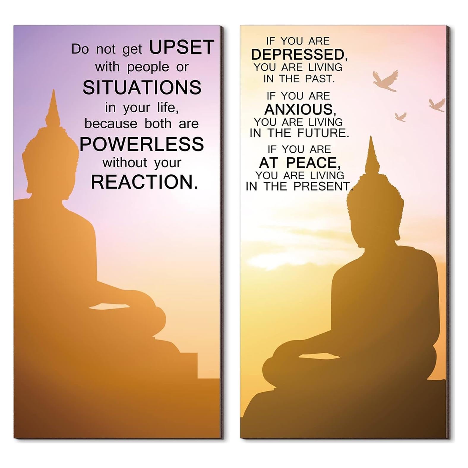 Decoración de Pared Zen Blulu 2 Piezas Citas Inspiradoras