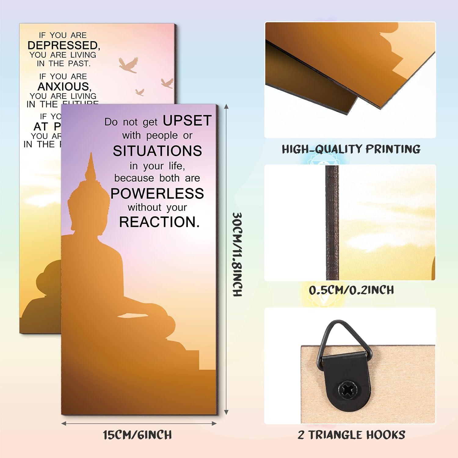 Decoración de Pared Zen Blulu 2 Piezas Citas Inspiradoras