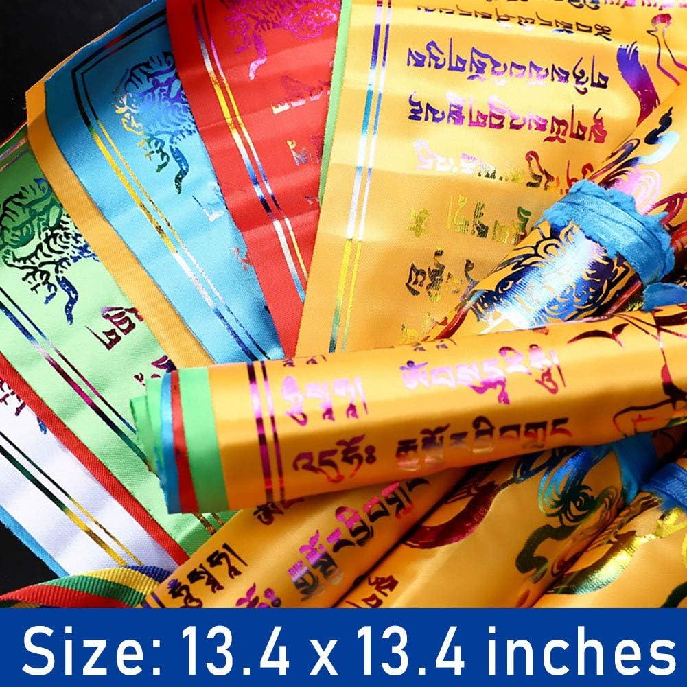 Banderas de Oración Tibetanas 20 PCS 34x34 cm Oun Nana