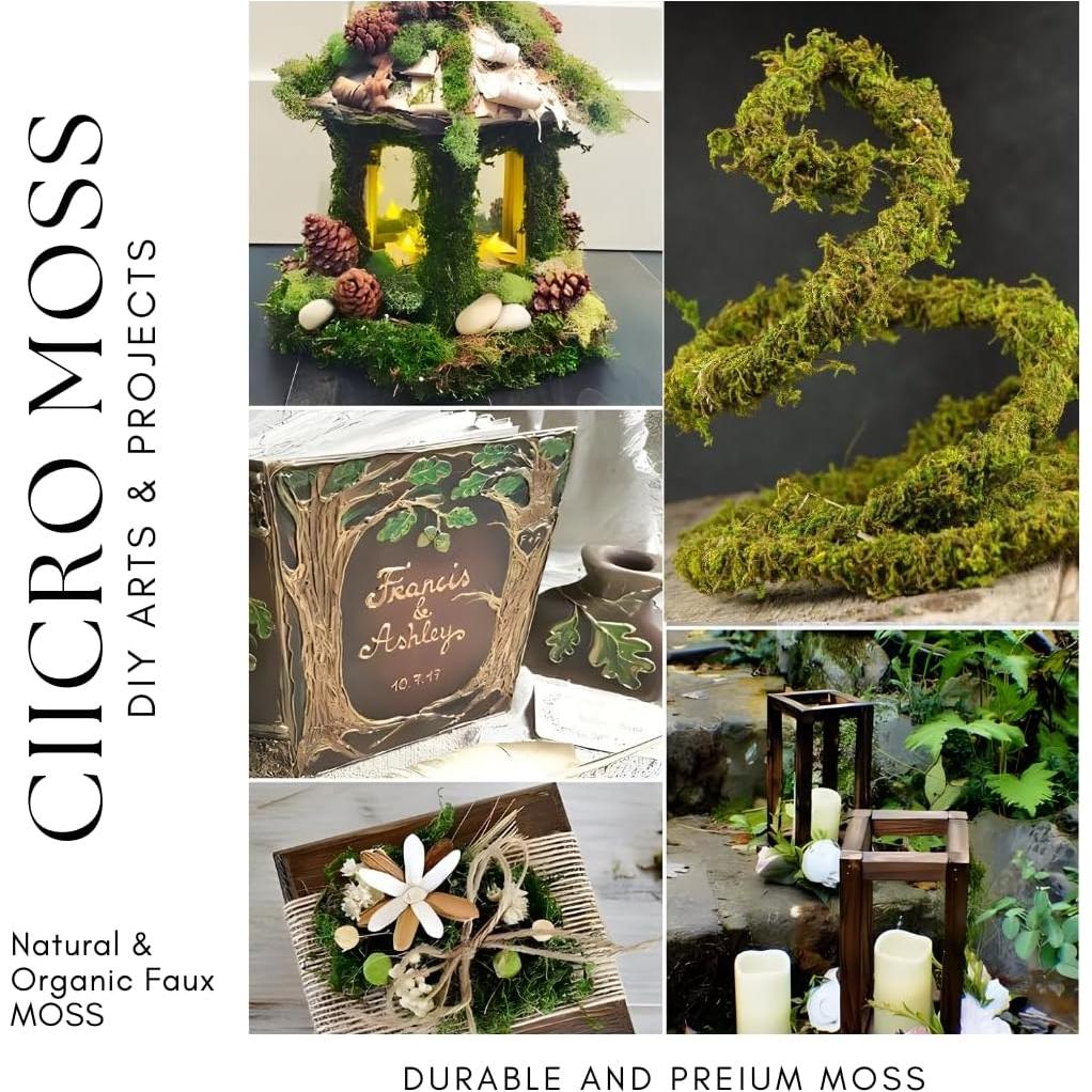 Musgo Artificial CIICRO 4oz Verde Fresco para Manualidades