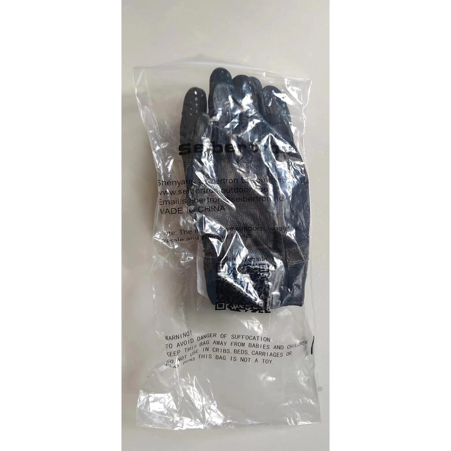 Guantes de Motocicleta Seibertron Negro M - Cuero y Fibra de Carbono