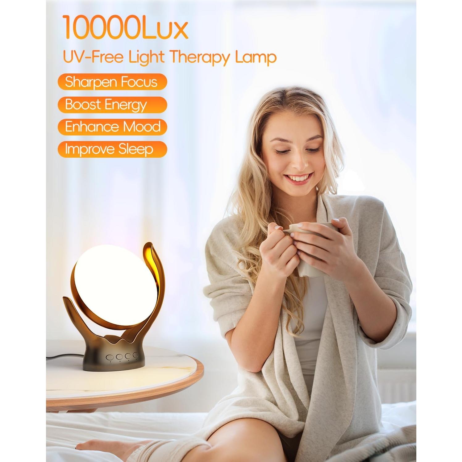Lámpara de Terapia de Luz HIBOITEC 10000 Lux Ajustable