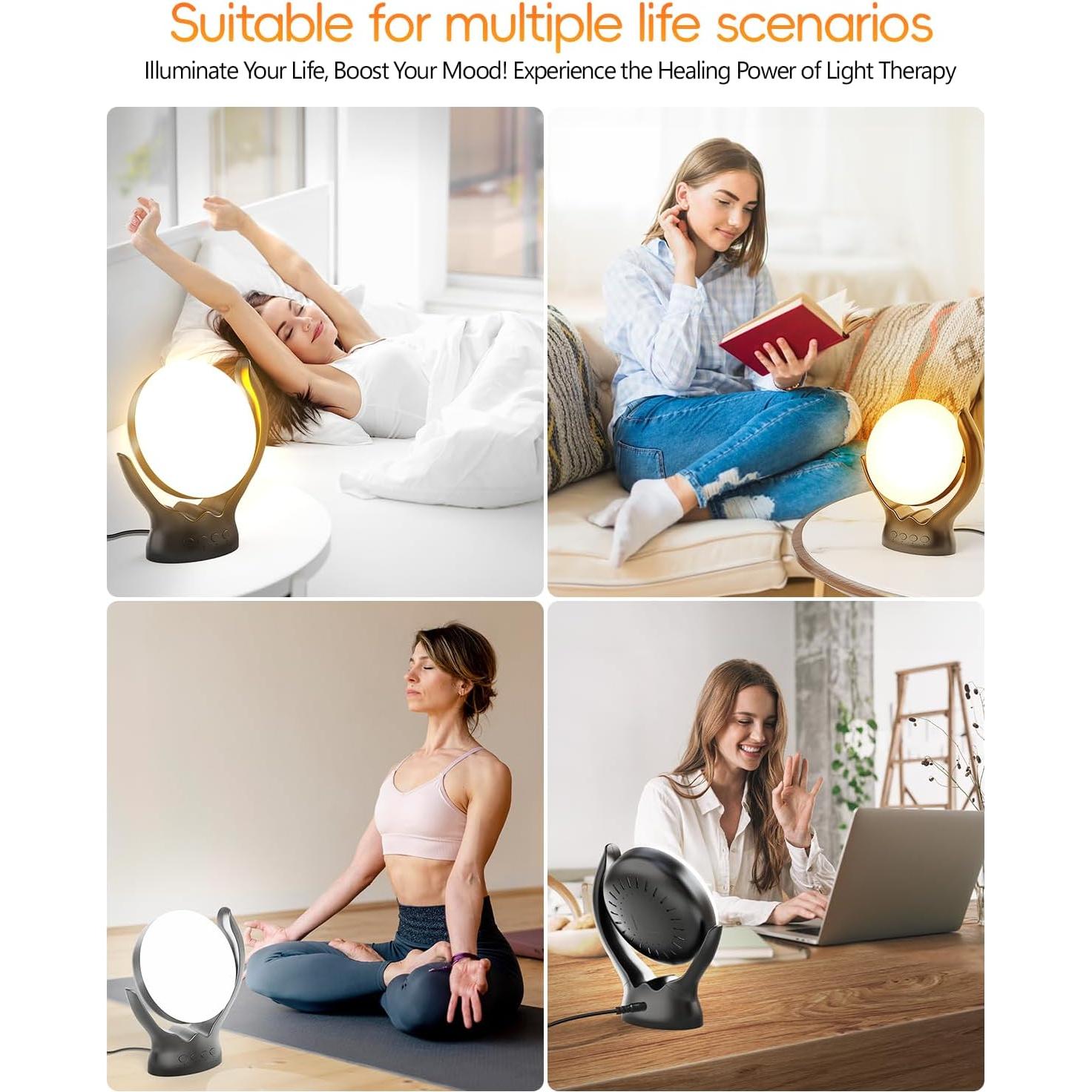 Lámpara de Terapia de Luz HIBOITEC 10000 Lux Ajustable