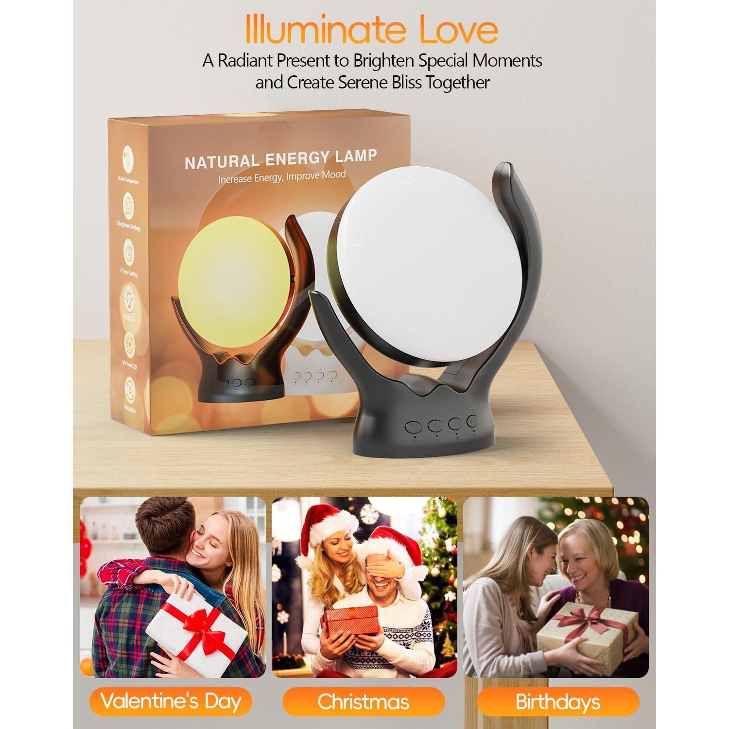 Lámpara de Terapia de Luz HIBOITEC 10000 Lux Ajustable