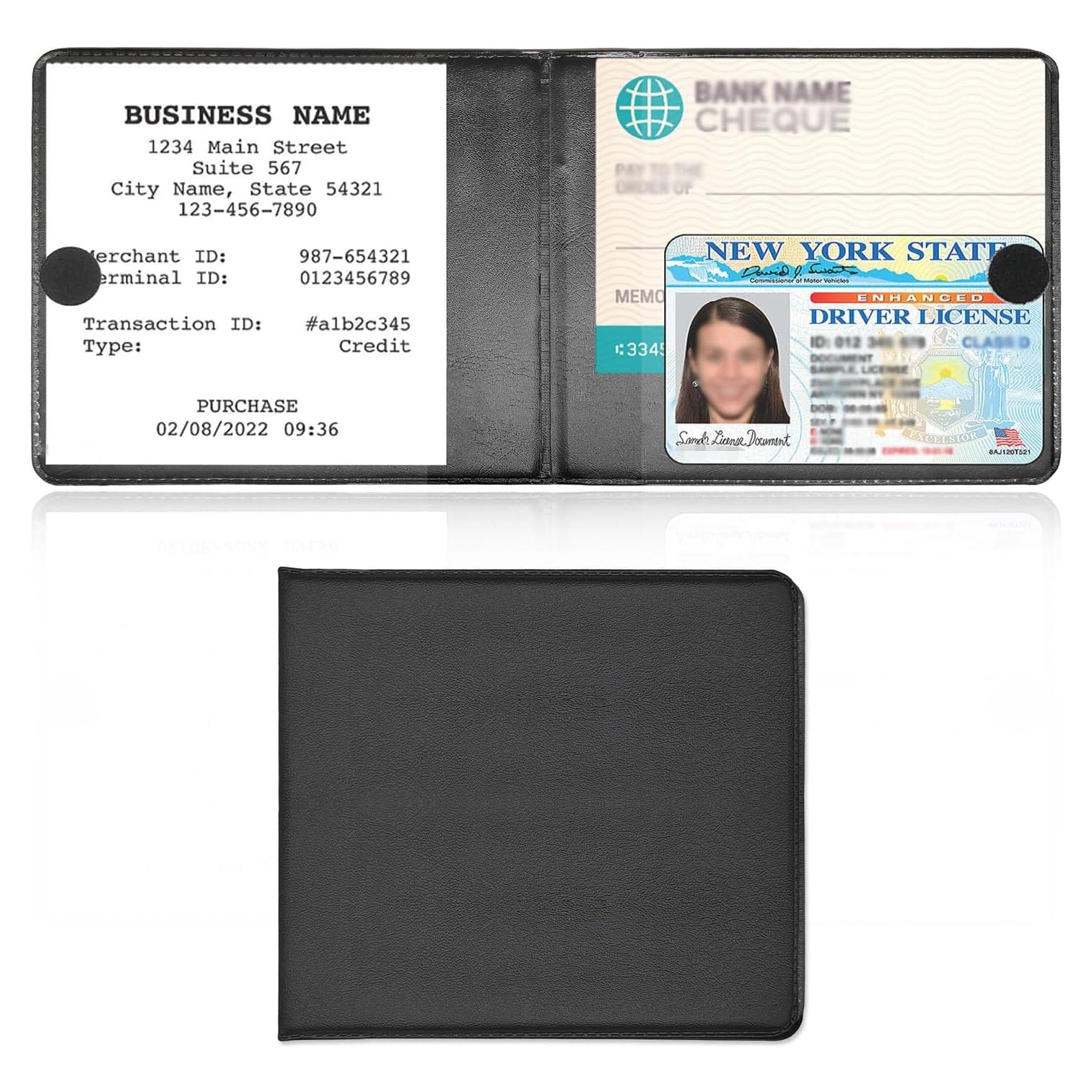 Soporte de Registro y Seguro de Auto Kewucn Negro 26.8x12.2 cm