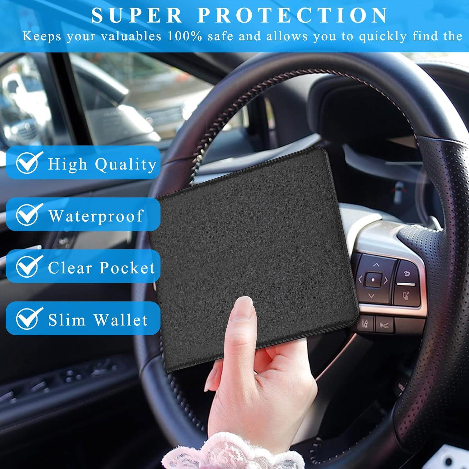 Soporte de Registro y Seguro de Auto Kewucn Negro 26.8x12.2 cm