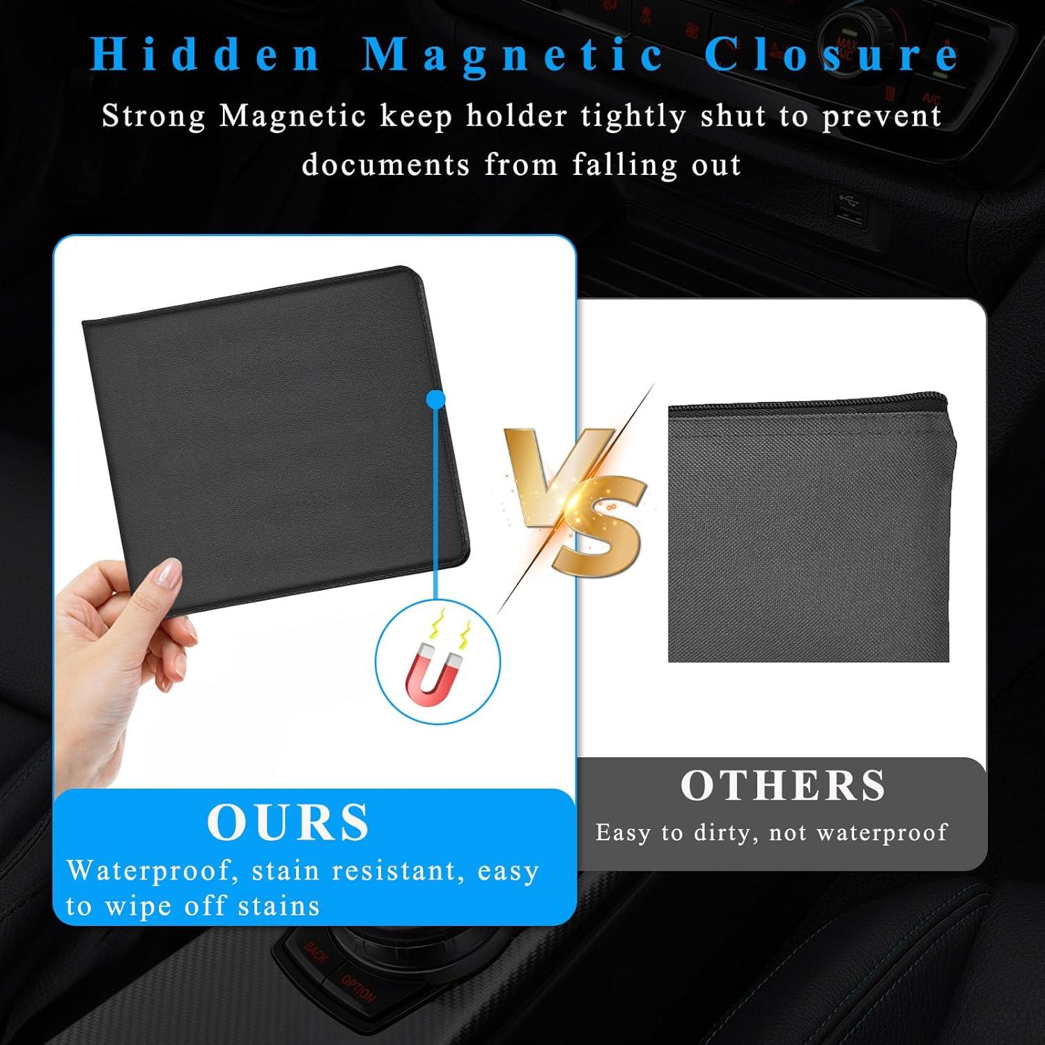 Soporte de Registro y Seguro de Auto Kewucn Negro 26.8x12.2 cm