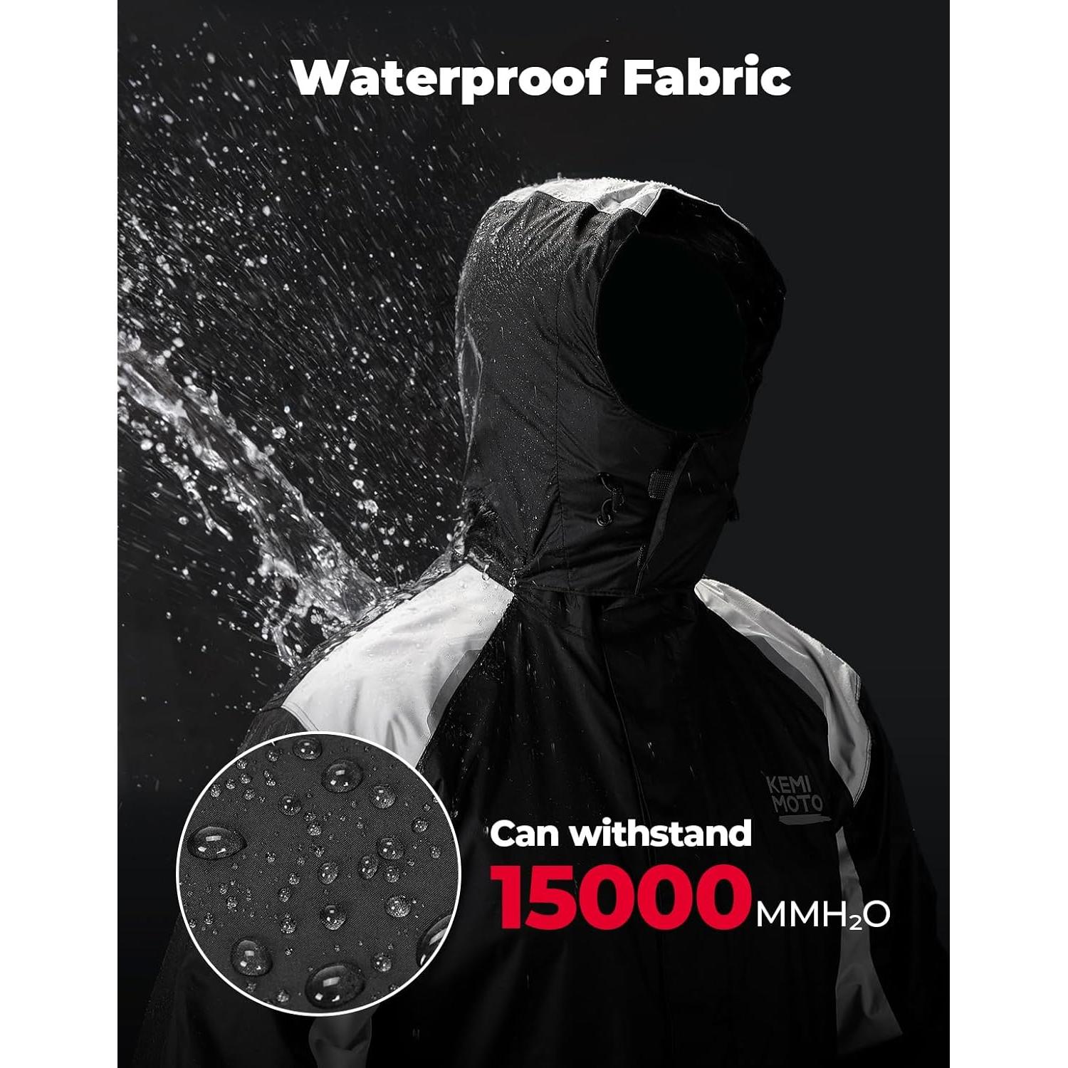Traje de Lluvia Impermeable KEMIMOTO para Motocicleta L