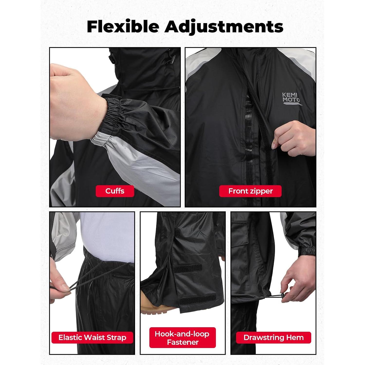 Traje de Lluvia Impermeable KEMIMOTO para Motocicleta L