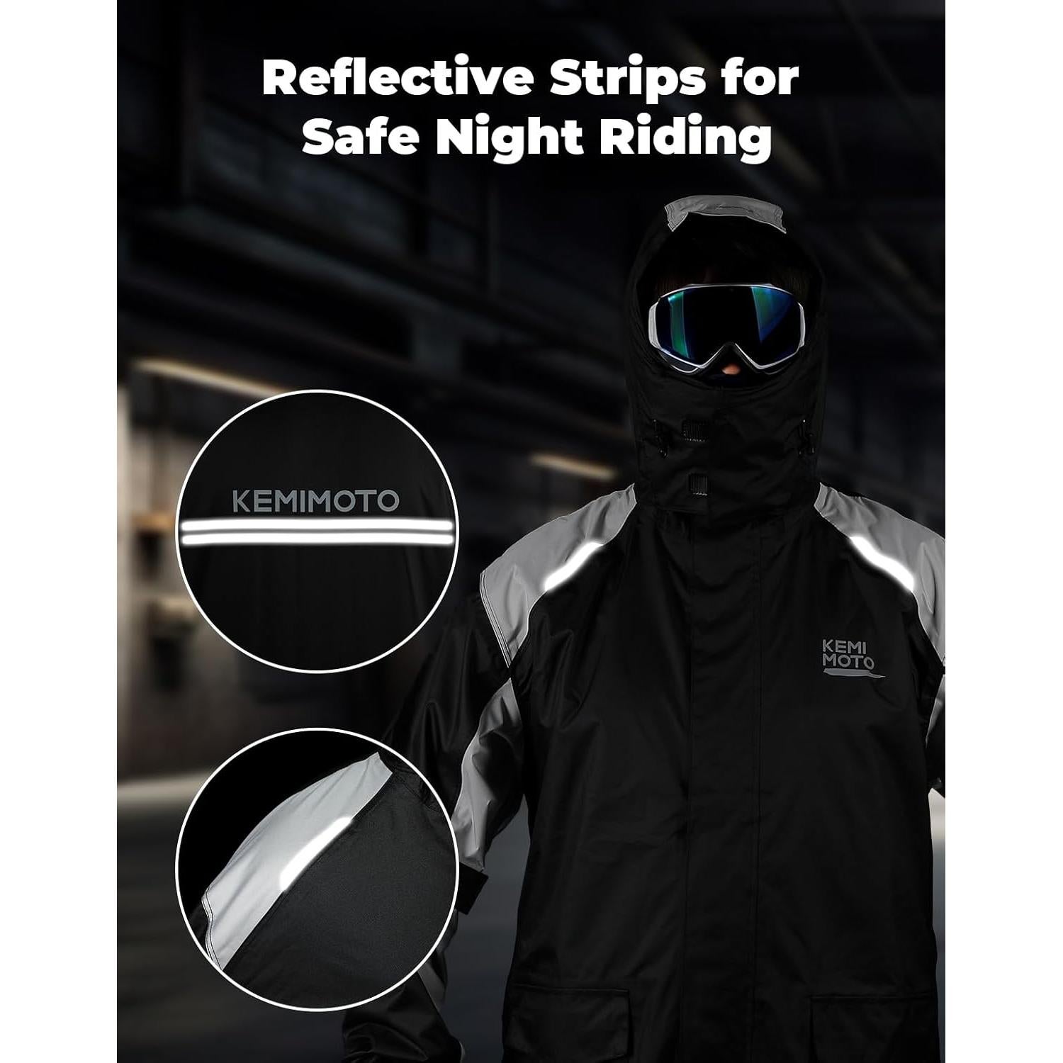 Traje de Lluvia Impermeable KEMIMOTO para Motocicleta L