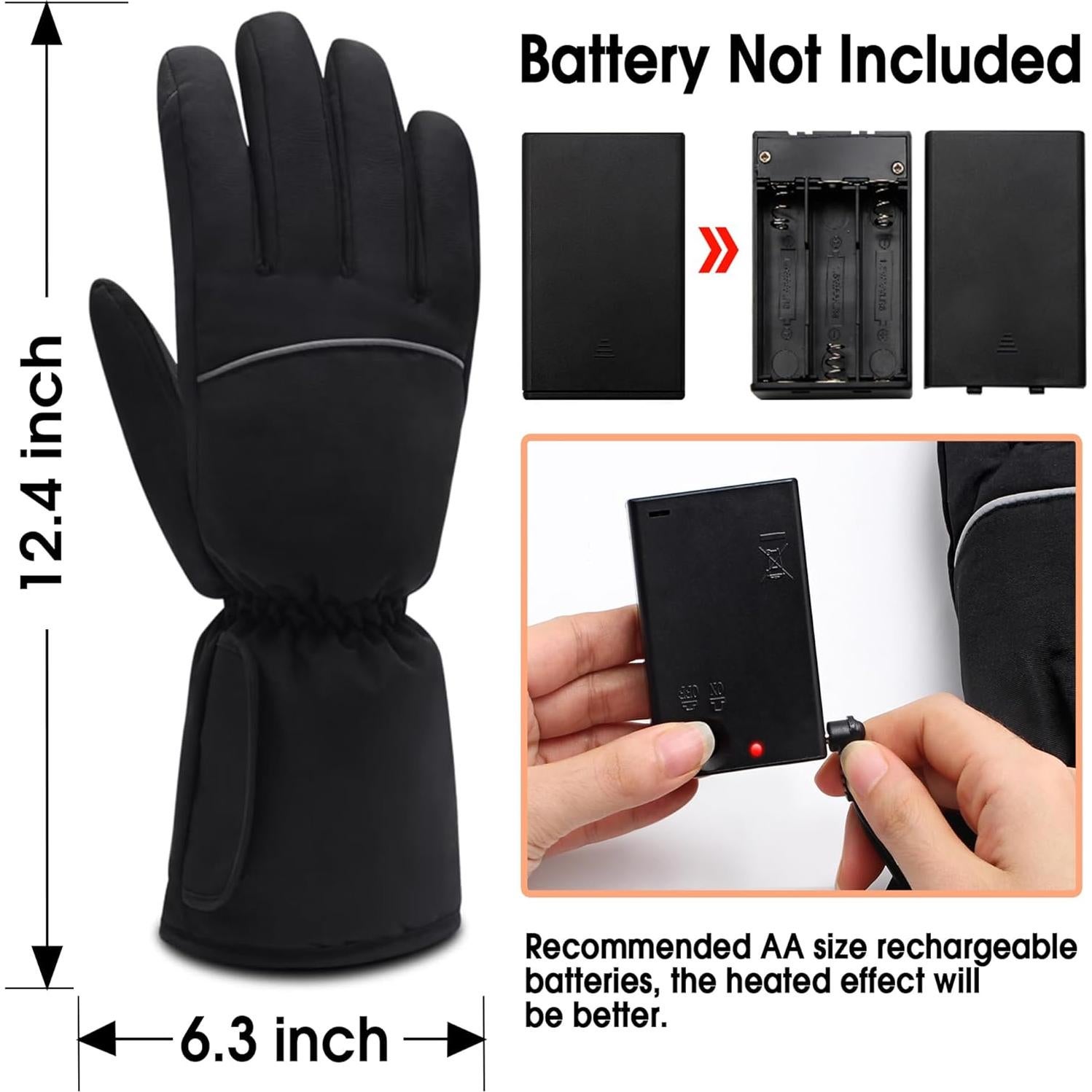 Guantes Calentados Rabbitroom Unisex Recargables Impermeables