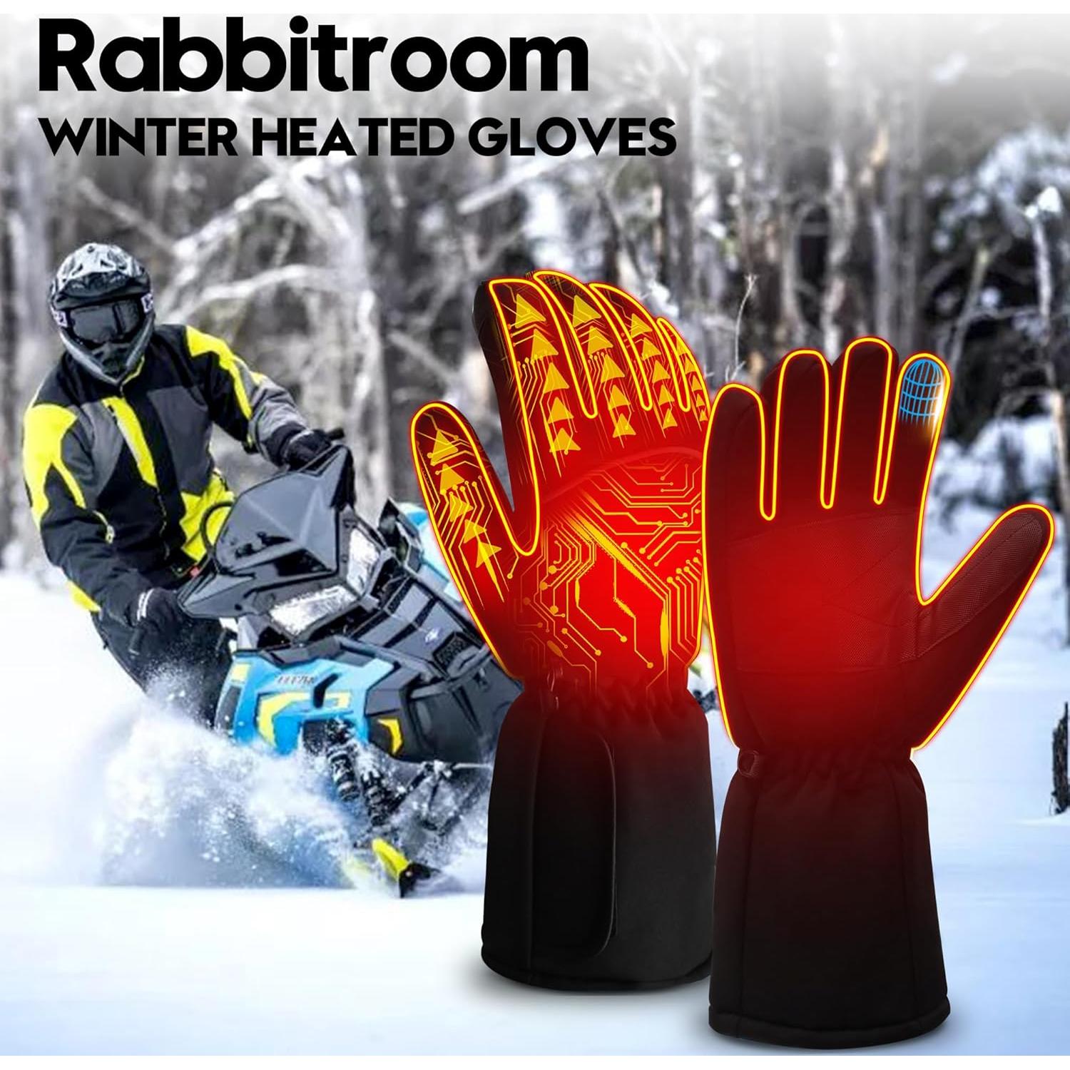 Guantes Calentados Rabbitroom Unisex Recargables Impermeables