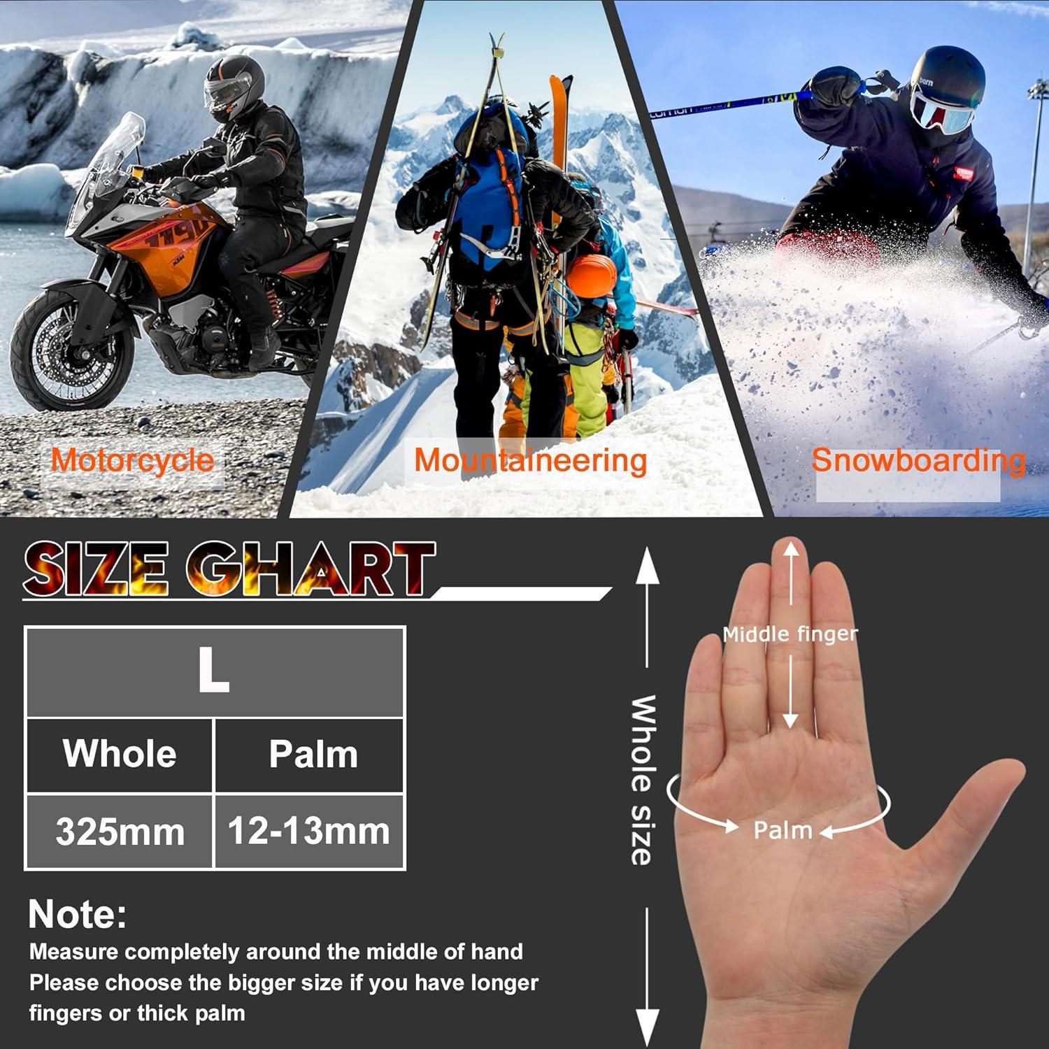 Guantes Calentados Rabbitroom Unisex Recargables Impermeables