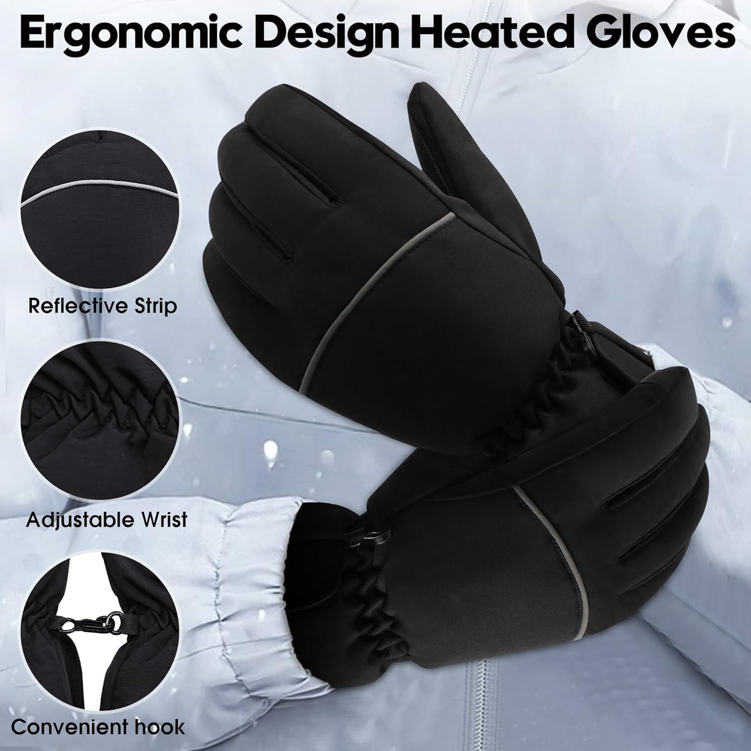 Guantes Calentados Rabbitroom Unisex Recargables Impermeables