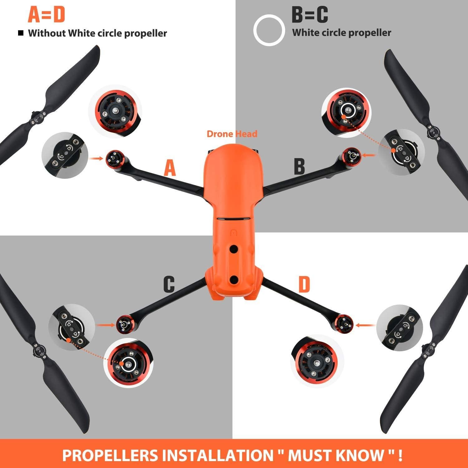 Hélices Autel EVO 2 Bajo Ruido 100% Originales (1 Par)