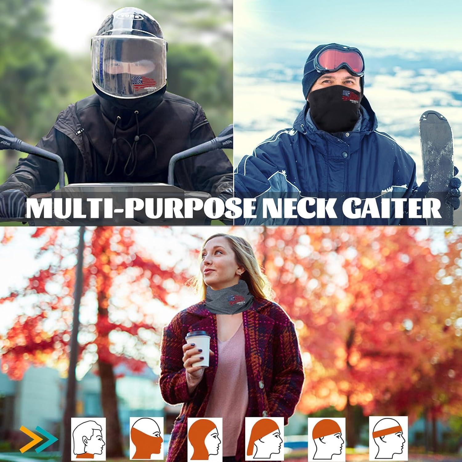 Gaiter de Cuello Invierno Bandera Americana - Unisex