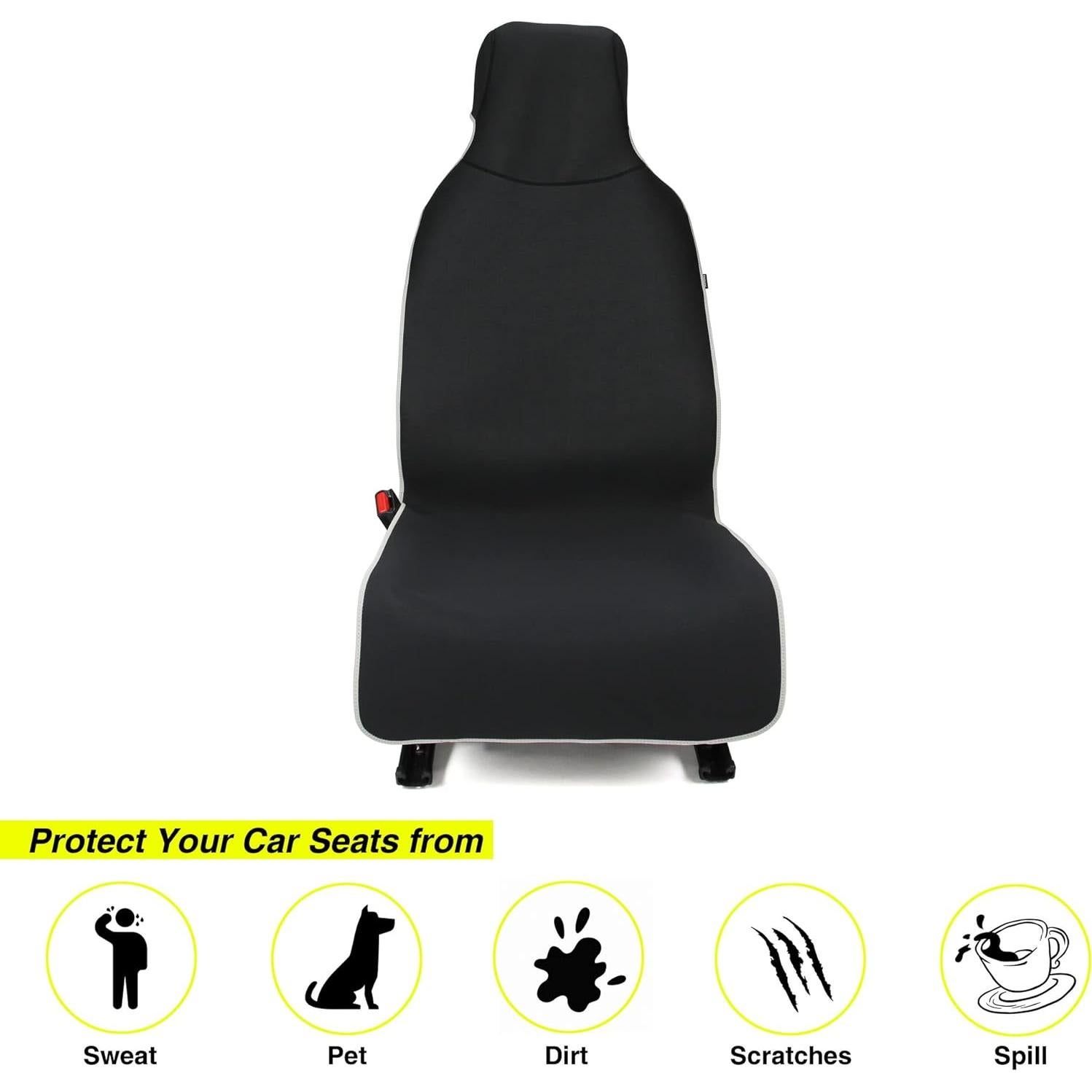 Funda de Asiento de Coche VSHIELD Neopreno Impermeable Negro