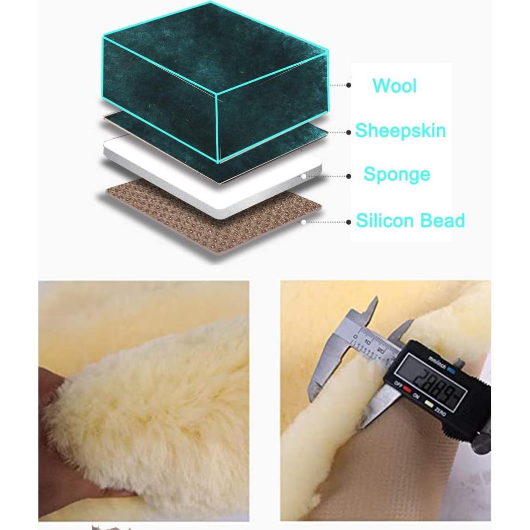 Cubierta de Asiento Trasero OGLAND Piel de Oveja Verde Alpino