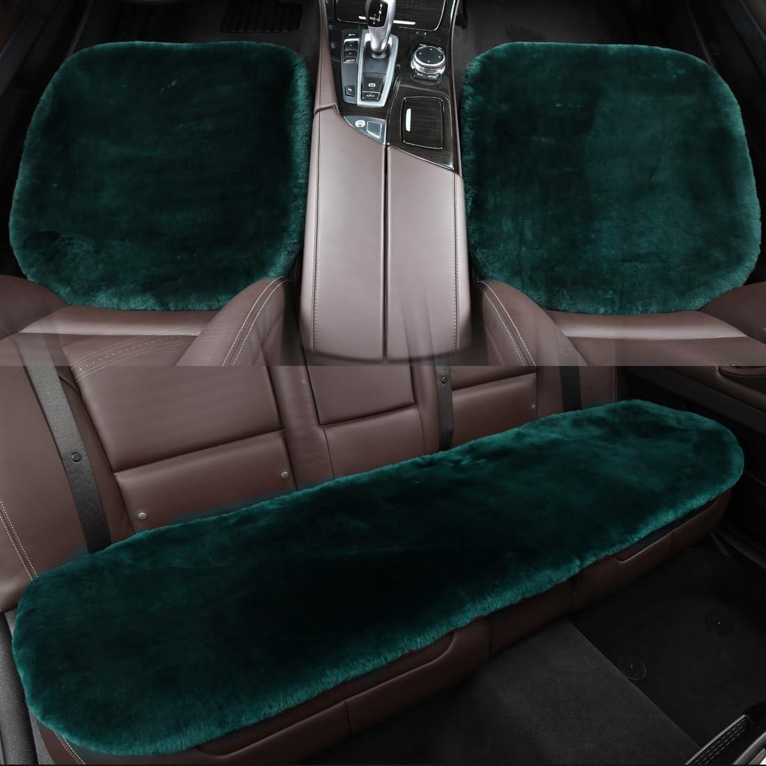 Cubierta de Asiento Trasero OGLAND Piel de Oveja Verde Alpino