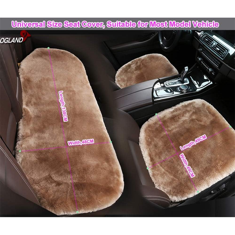 Cubierta de Asiento Trasero OGLAND Piel de Oveja Verde Alpino