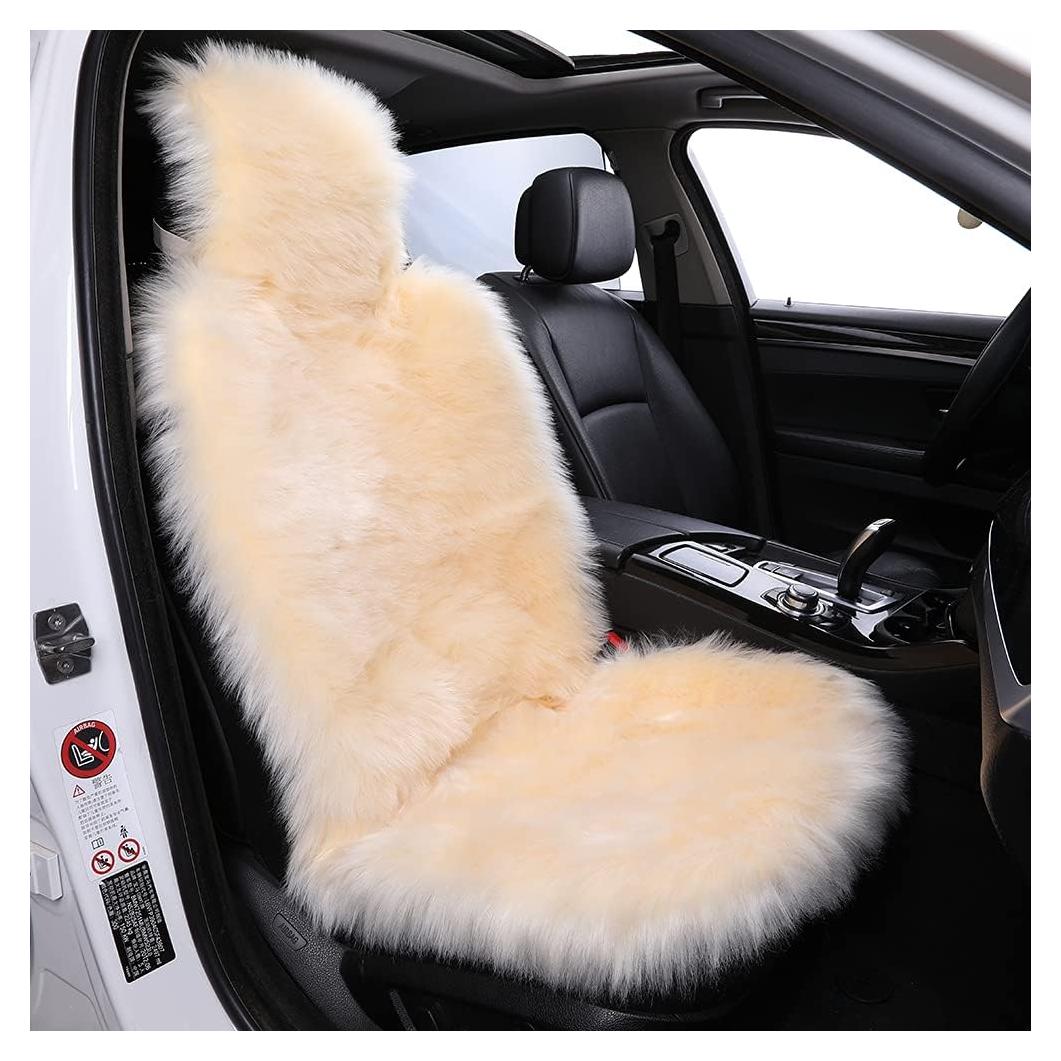 Funda de Asiento del Auto Maples Beige Piel Sintética 136x45cm