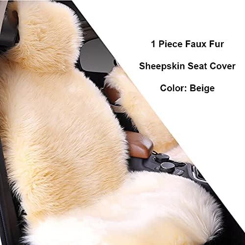 Funda de Asiento del Auto Maples Beige Piel Sintética 136x45cm