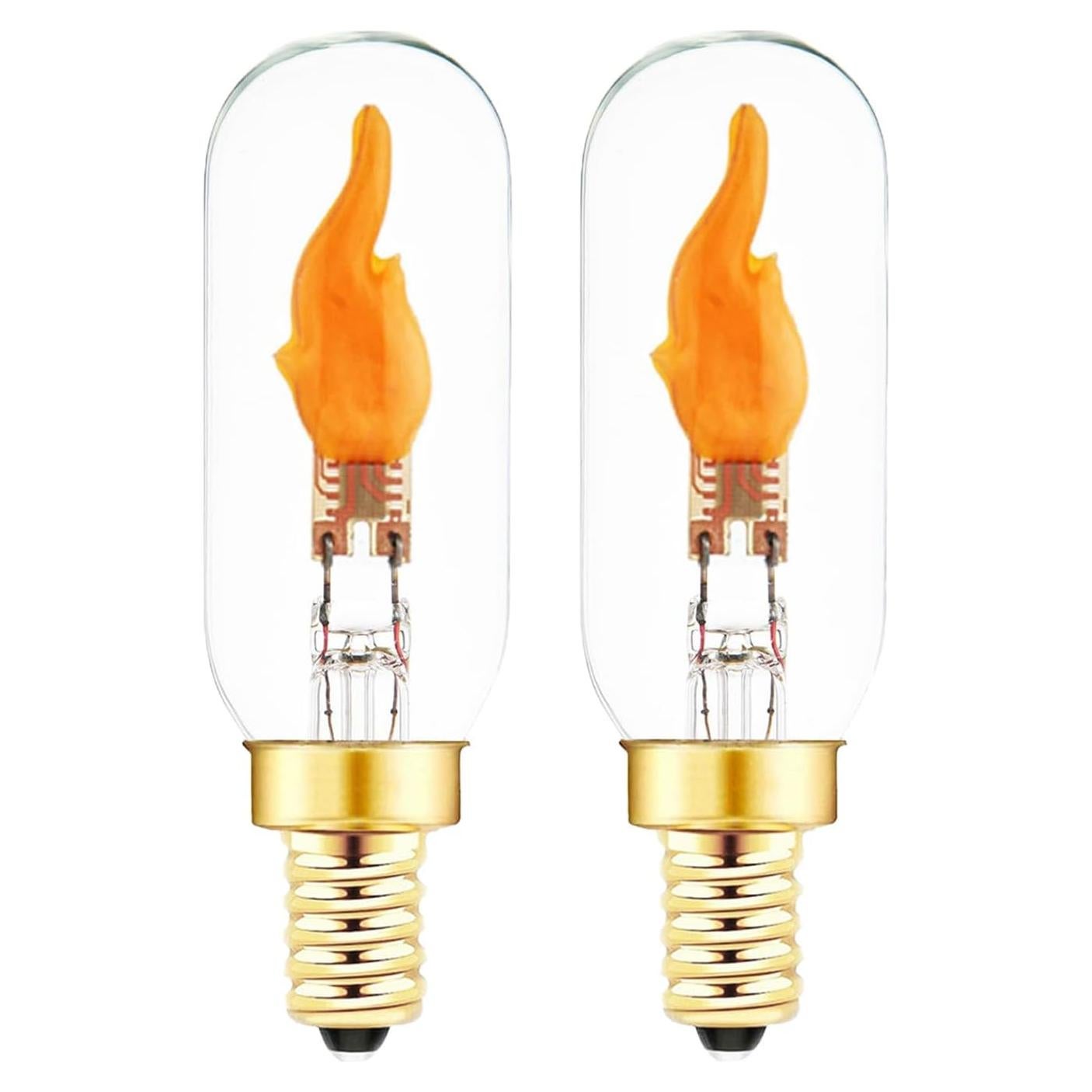 Bombilla LED E12 Parpadeante SHUWDKAR Efecto Llama 2 Unidades