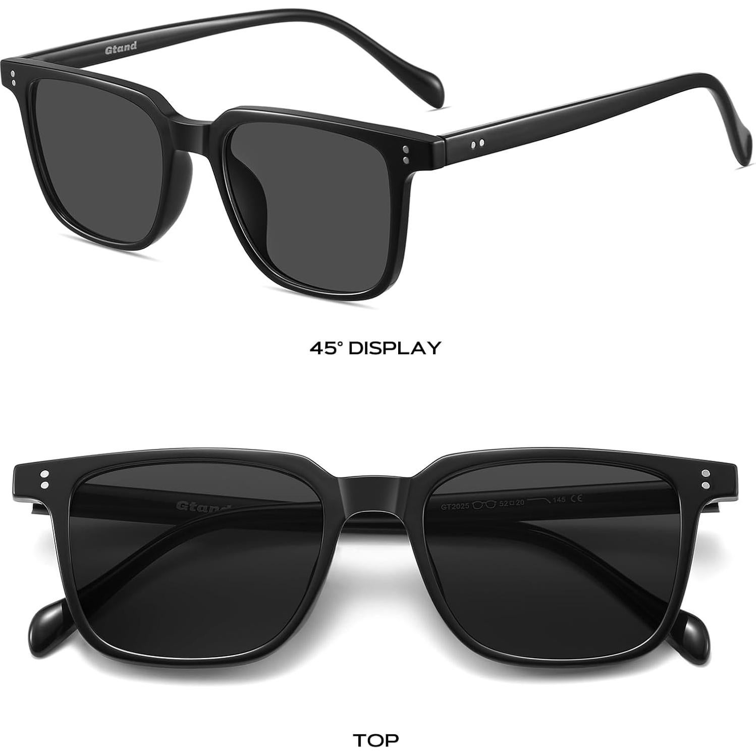 Gafas de Sol Retro Cuadradas Unisex TR90 52mm UV400