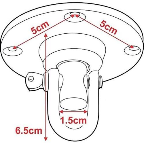 Soporte de Techo RDX para Pelota de Velocidad 360° Negro