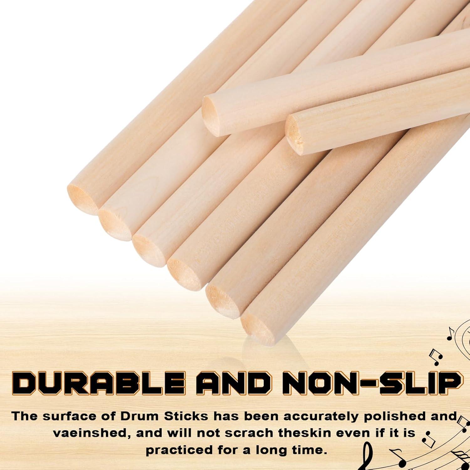 36 Pares de Baquetas de Arce 7A para Batería Adultos