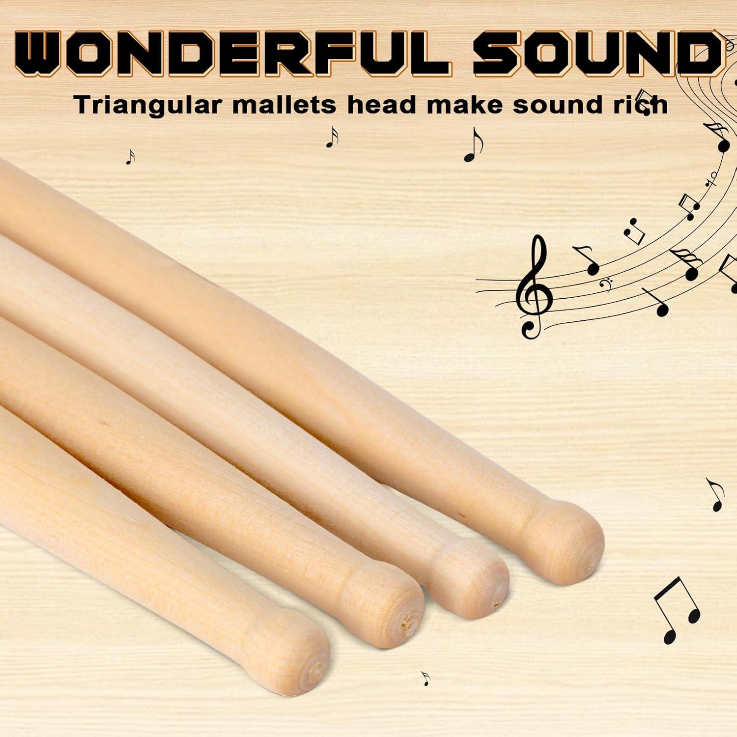 36 Pares de Baquetas de Arce 7A para Batería Adultos