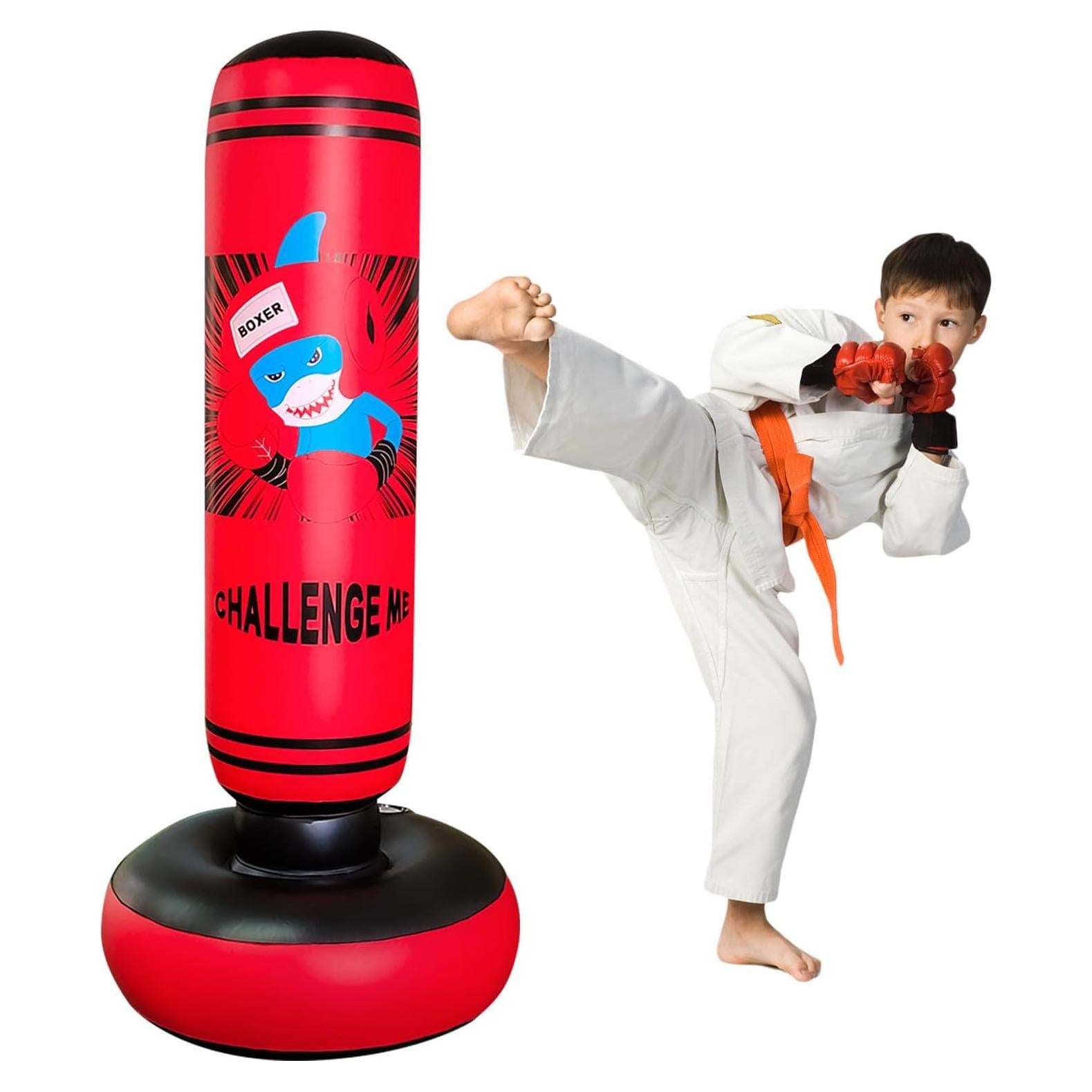 Saco de Boxeo Inflable ZHUYNXIR para Niños 160 cm Rojo