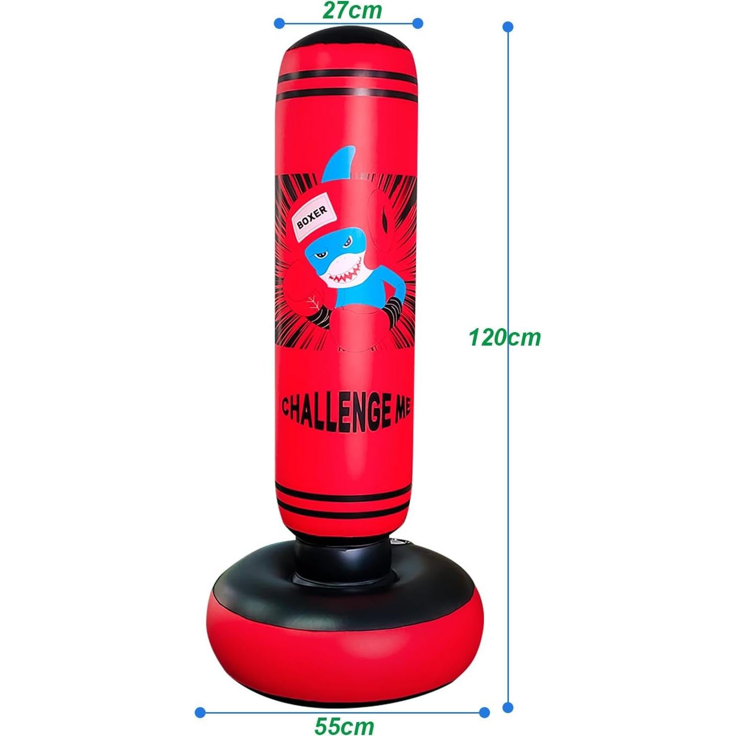 Saco de Boxeo Inflable ZHUYNXIR para Niños 160 cm Rojo