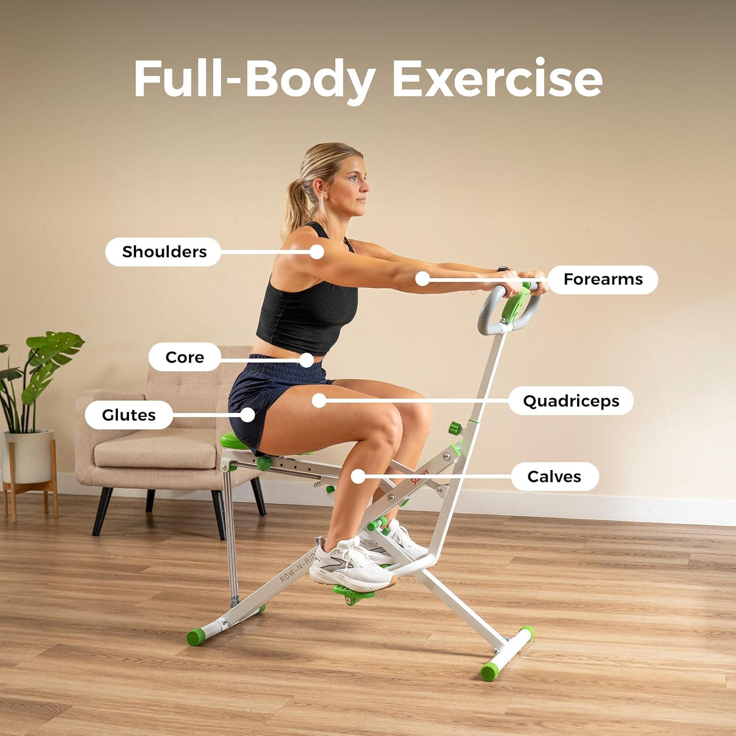 Entrenador de Glúteos y Piernas Sunny Health Row-N-Ride