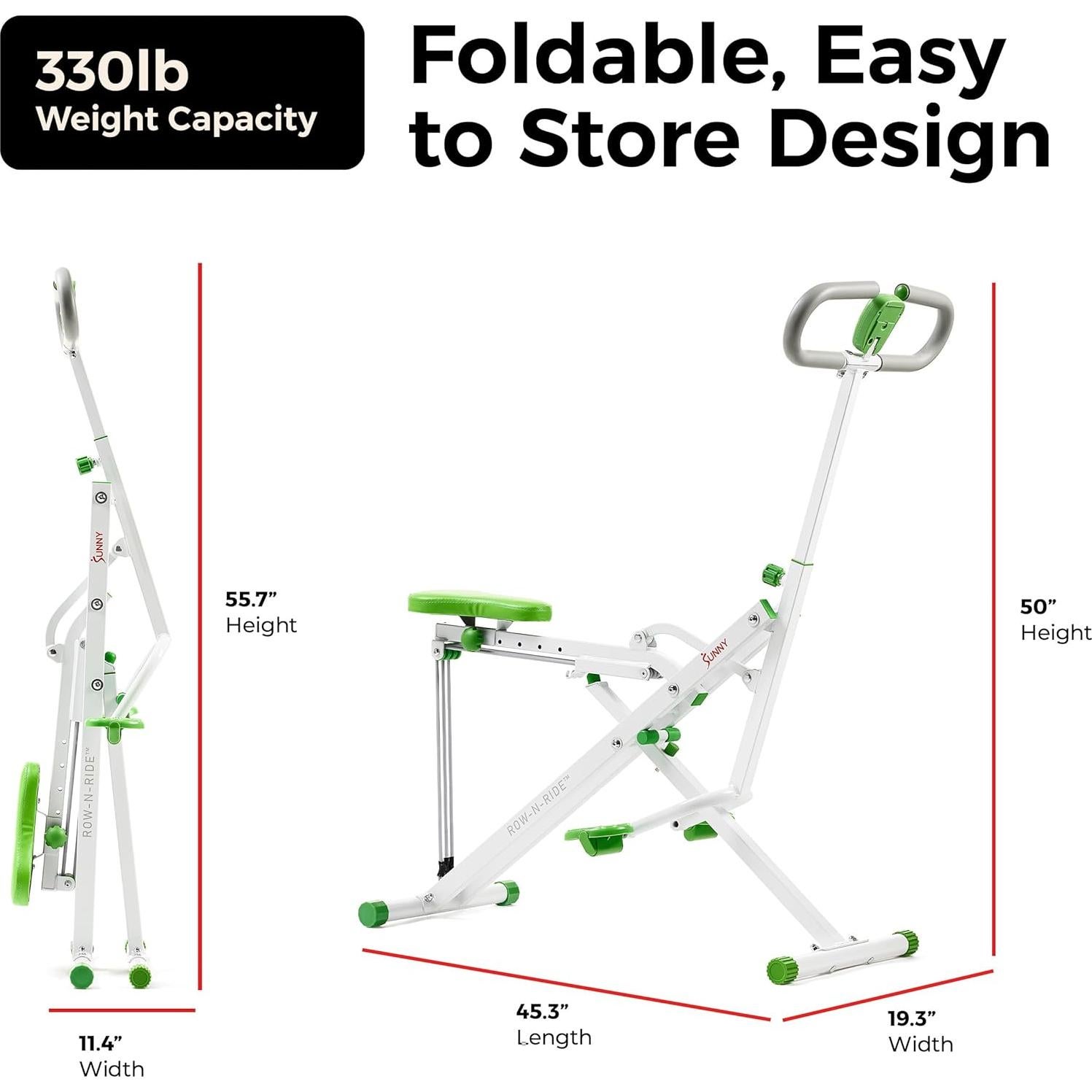 Entrenador de Glúteos y Piernas Sunny Health Row-N-Ride
