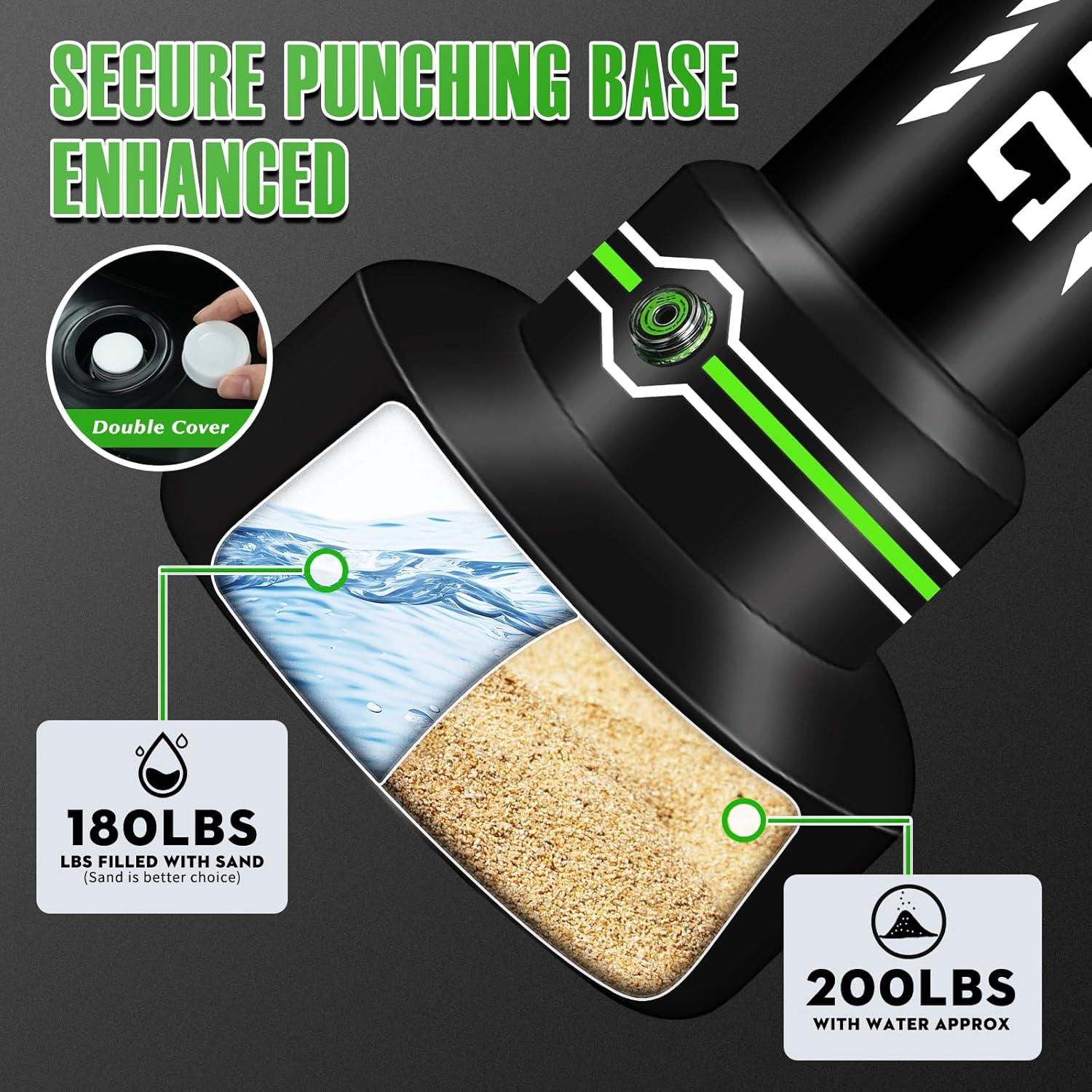 Saco de Boxeo de Pie YORWHIN 175 cm con Bomba y Guantes 12 OZ