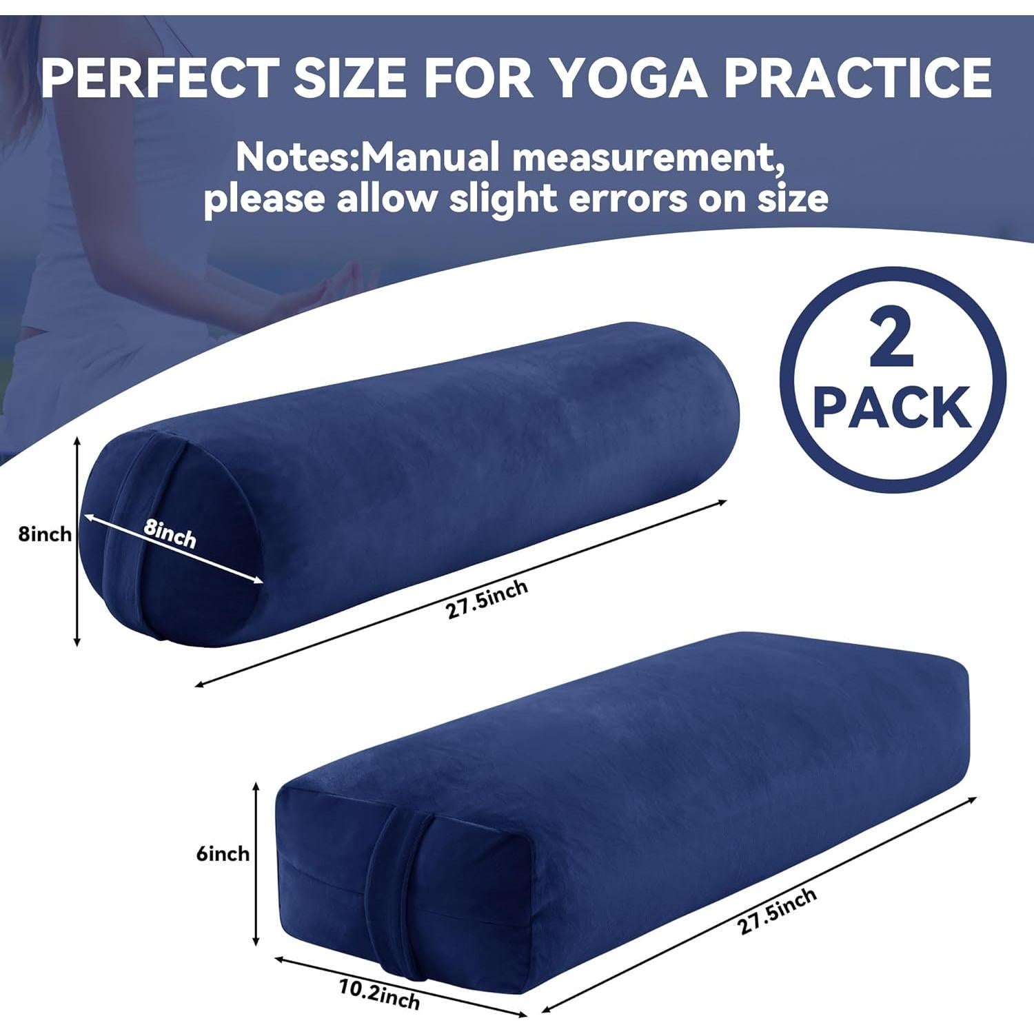 Almohadas de Yoga Bolster ROYALAY 2 Pcs Soporte Meditación