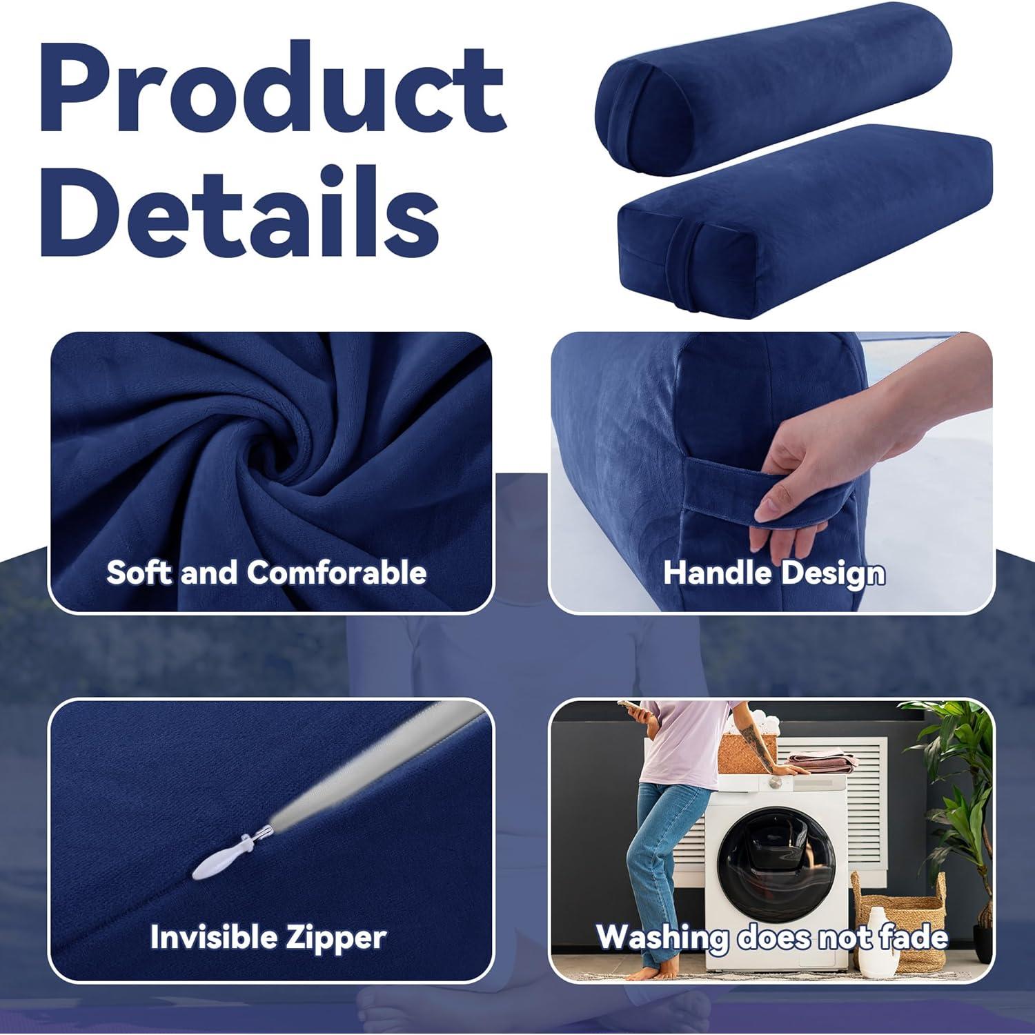 Almohadas de Yoga Bolster ROYALAY 2 Pcs Soporte Meditación