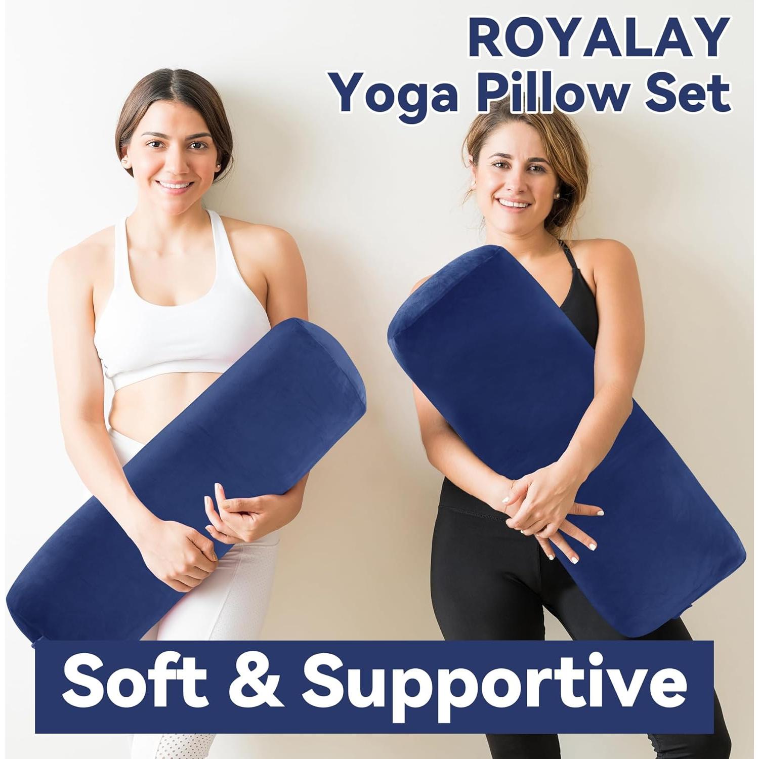 Almohadas de Yoga Bolster ROYALAY 2 Pcs Soporte Meditación