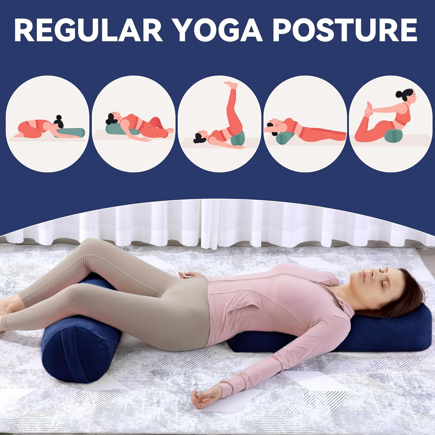 Almohadas de Yoga Bolster ROYALAY 2 Pcs Soporte Meditación