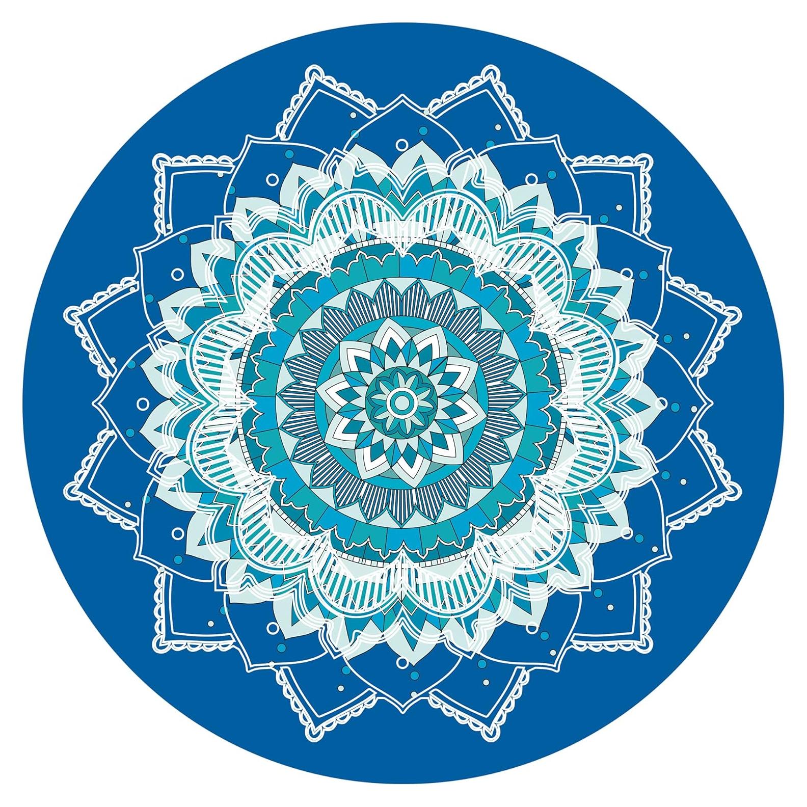 Alfombrilla de Yoga Redonda Keolorn 140cm Suede Antideslizante