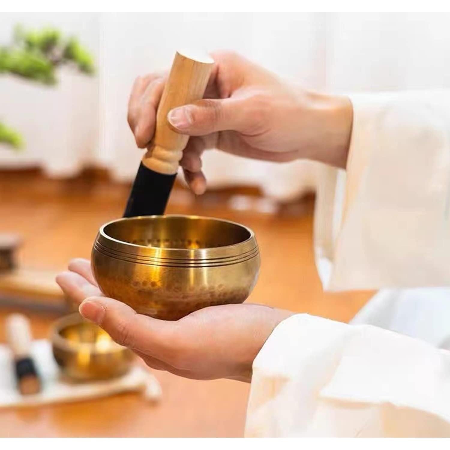 Juego de Cuencos Tibetanos Lgooiin 8 cm para Meditación y Yoga