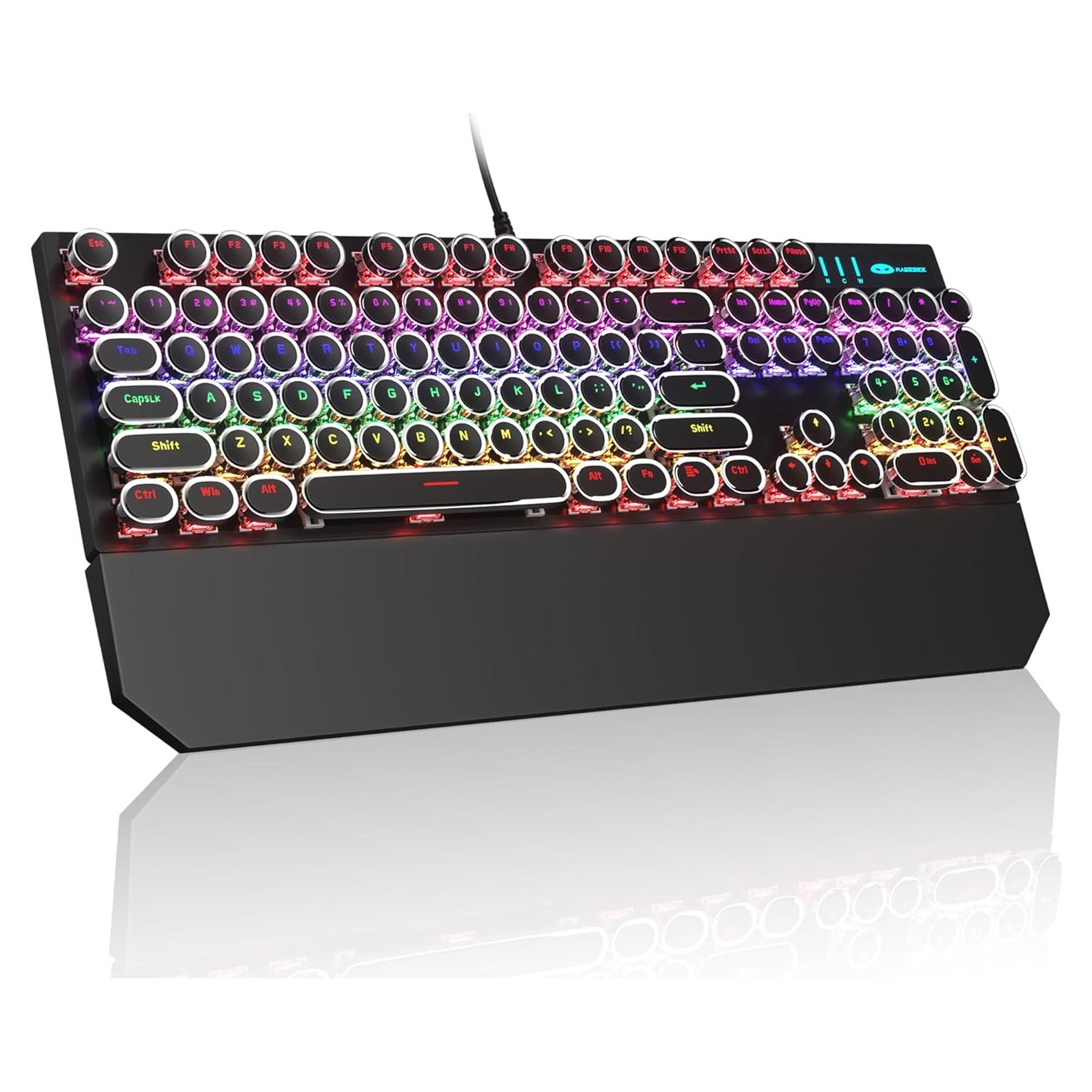 Teclado Mecánico MageGee Retro Punk RGB USB 104 Teclas