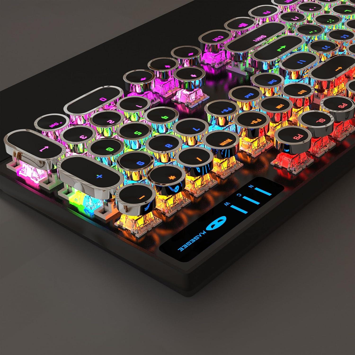 Teclado Mecánico MageGee Retro Punk RGB USB 104 Teclas